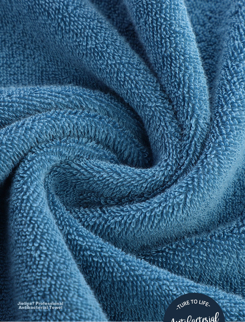 Grace Ludaofu Antibacterial Bath Towel, Pure Cotton, Adult Soft Absorbent Thickened, All-Cotton, for Men And Women, Home Use, 140*70cm, Blue 4