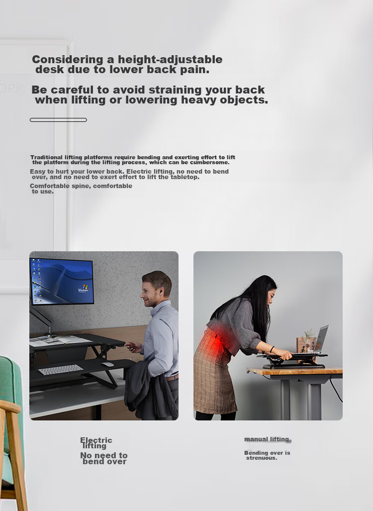 Loctek Height Adjustable Computer Desk, Standing Desk, Electric Lift Desk EM2M Elegant Black 6