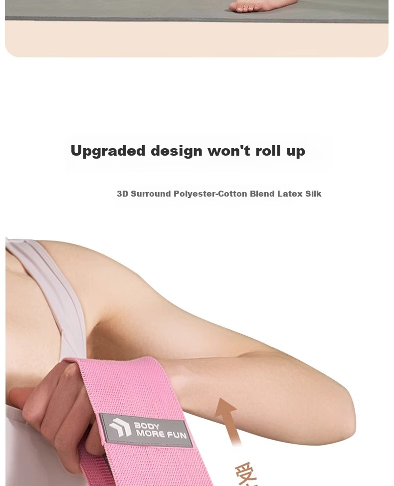 Lexi Elastic Resistance Band for Women's Fitness, Strength Training, Glute Exercises And Workouts, Dark Red, 120 Lbs, Intermediate Level 9