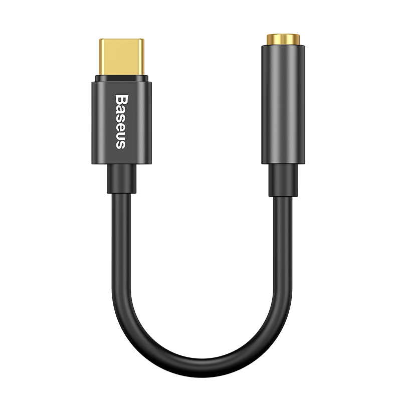 Baseus Type-C to 3.5mm Headphone Adapter, USB-C to Audio Cable Converter for Xiaomi 17/Huawei Mate70Pro/P80 Android Phones, Black