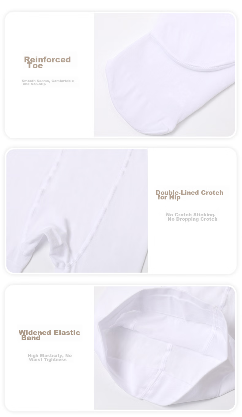 Zhiyouban Children's Stockings, Summer Thin Leggings, Baby Pantyhose, Ultra-Thin Dance Mosquito-Proof Socks, White Girls' Tights 8