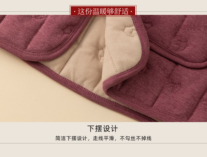 YUZHAOLIN Middle-Aged And Elderly Women's Vest, Grandma's Cardigan, Wool-Lined Thickened Vest, Mom's Warm Waistcoat, Cotton Jacket for Autumn And Winter 5