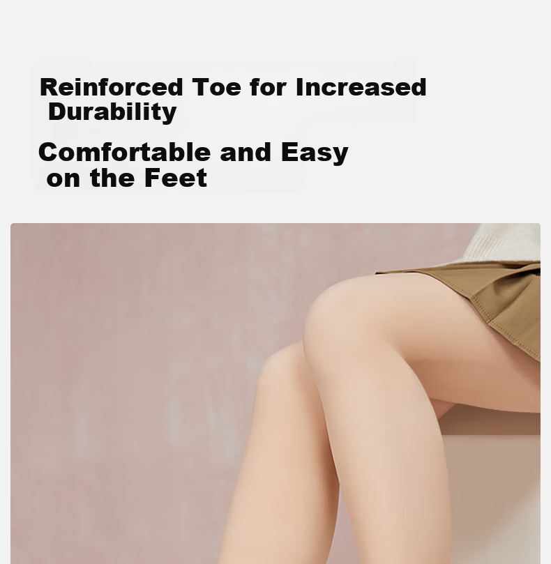 Guniangjia Double-Layer Detachable Pantyhose for Women, Autumn And Winter Base Layer Leggings, Natural Skin Tone Socks, Warm Fleece-Lined, Plus Size 26