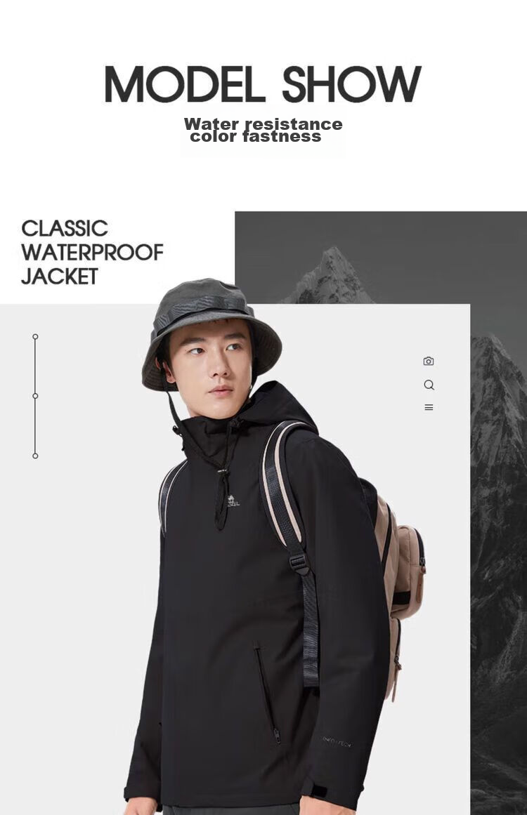 CAMEL Outdoor Softshell Jacket Unisex Windproof Waterproof Mountaineering Jacket Zeus 3538A5 20