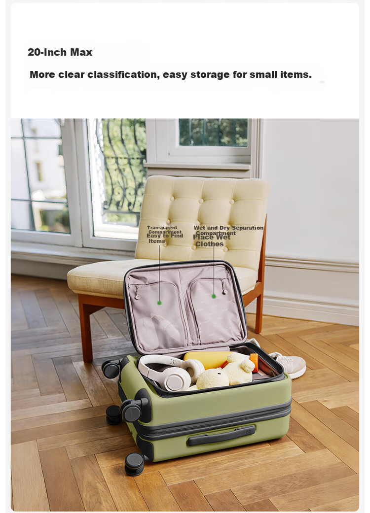 Bromen Bags Large Capacity Suitcase with Side Opening, Trolley Case, Travel Luggage, Password Lock, Celebrity Style, 24-Inch, Purple 14