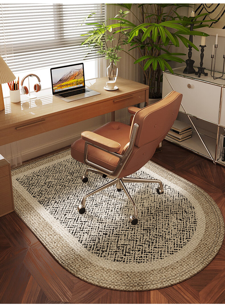 Ruien High-End Arched Computer Chair Floor Mat, Dressing Table Chair Foot Pad, Study Room Gaming Chair Swivel Chair, Desk Pad, 100 5