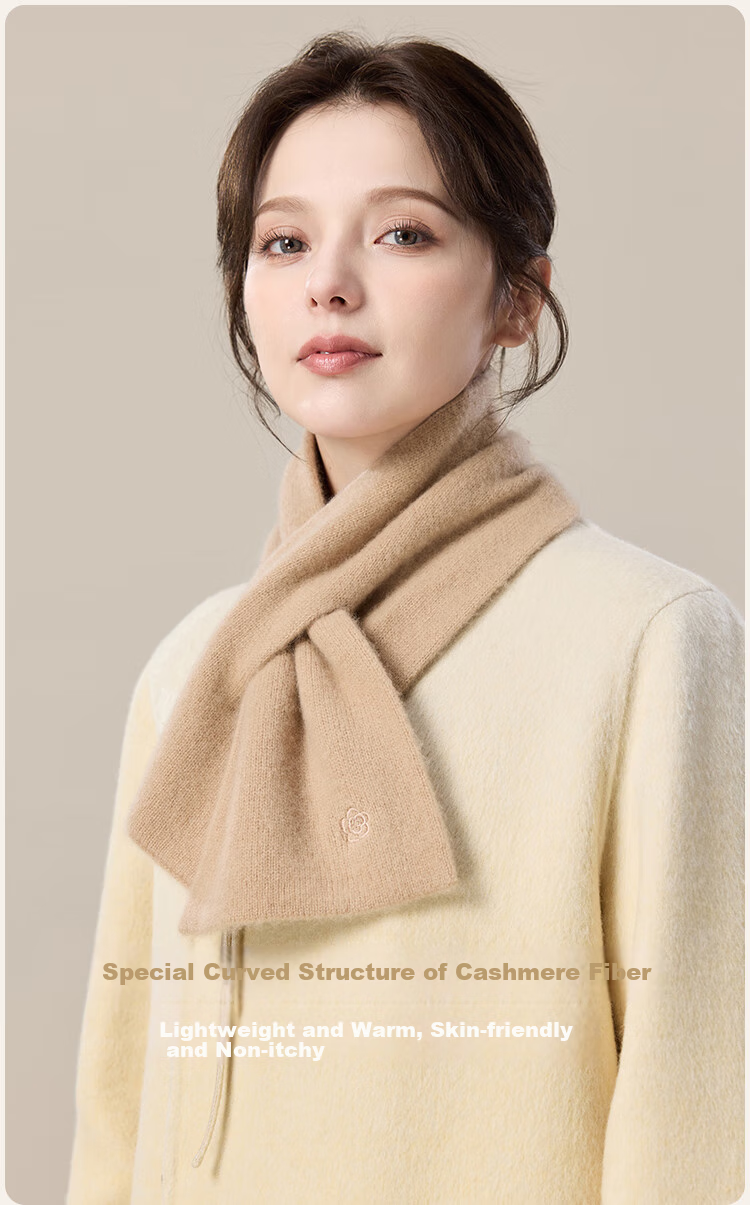 JIUMU 100% Cashmere Scarf for Women, Autumn And Winter Warm Neck Warmer, Gift for Women Or Mothers, Birthday Present Gift Box 9
