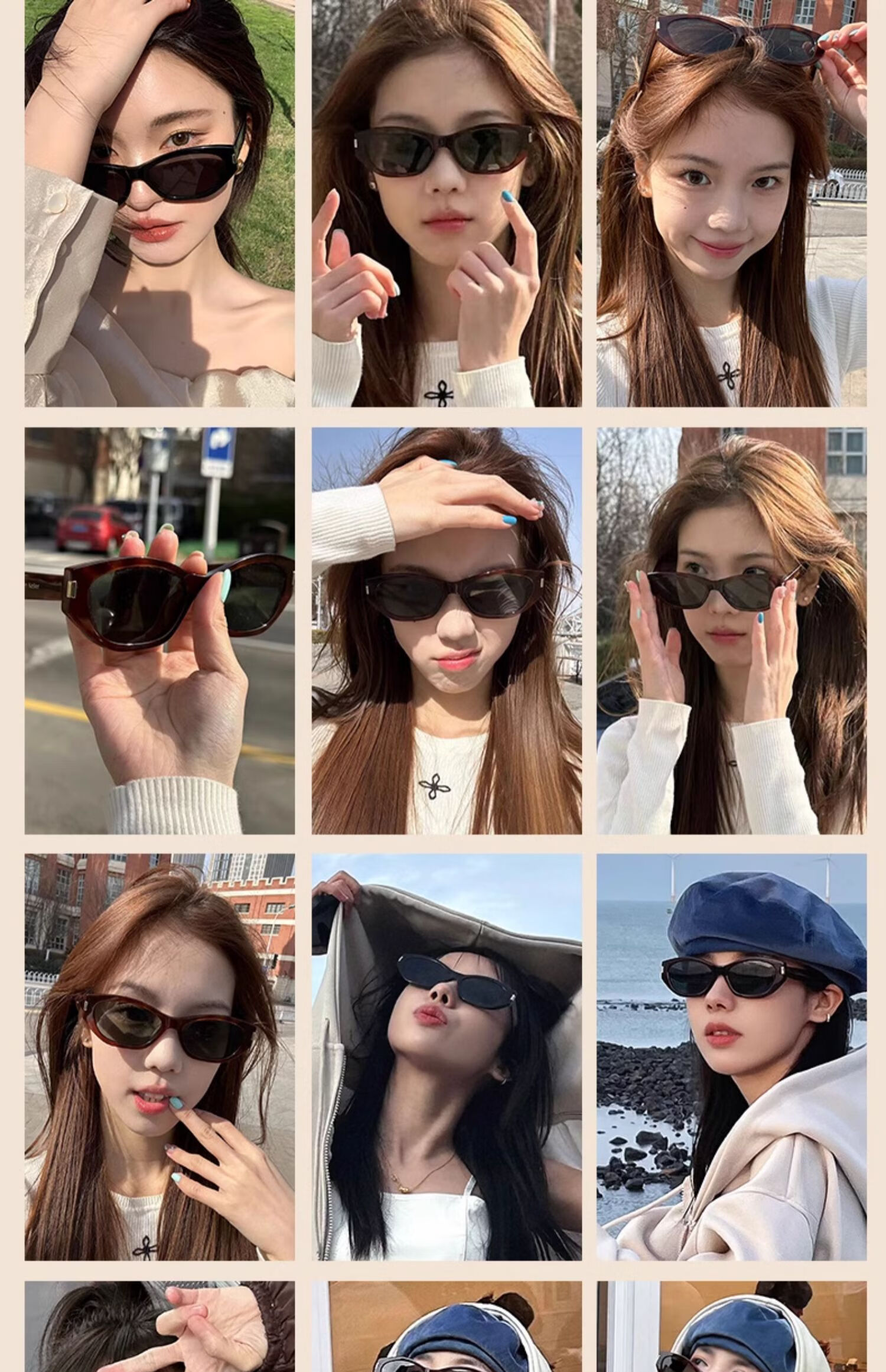 HELEN KELLER Sunglasses for Men And Women, New Style UV Protection Polarized Sunglasses for Driving, Outdoor Sun Protection, High-End Cat-Eye Sunglasses 24