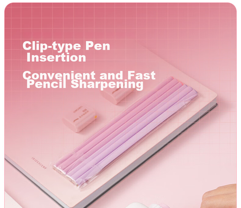 Deli Mengyi Series Student Stationery Gift Box Set for Grades 1-2, Including Pencil, Eraser, Pencil Sharpener, Grip Holder, Exam Supplies, Back-To Essentials, Birthday Gifts for Boys And Girls, 17 Pieces 8