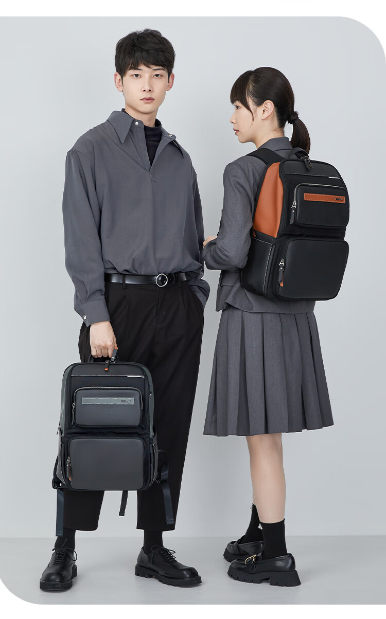 KALA·Y Airbag-Reducing Laptop Bag, Business Large Capacity 15.6-Inch Backpack, Unisex Shoulder Bag, 5213 Black 7