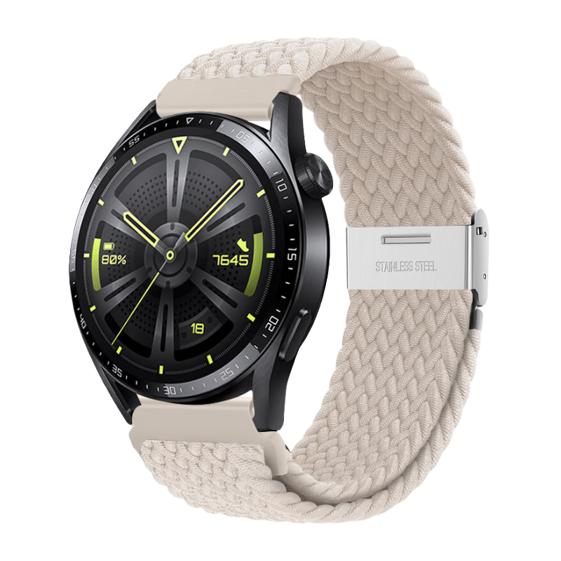 BHO Nylon Braided Loop Watch Strap Compatible with Huawei Watch GT7 Pro/GT6/GT5/GT4/GT3/Watch6/Watch5/4 Pro/3/2/Honor Magic2 Smartwatch
