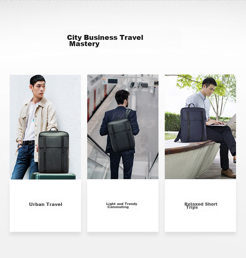 Xinxiuli Backpack for Men And Women, Laptop Bag 16-Inch Korean Style Student Bookbag, Trendy Travel Bag TQ5 Black 6