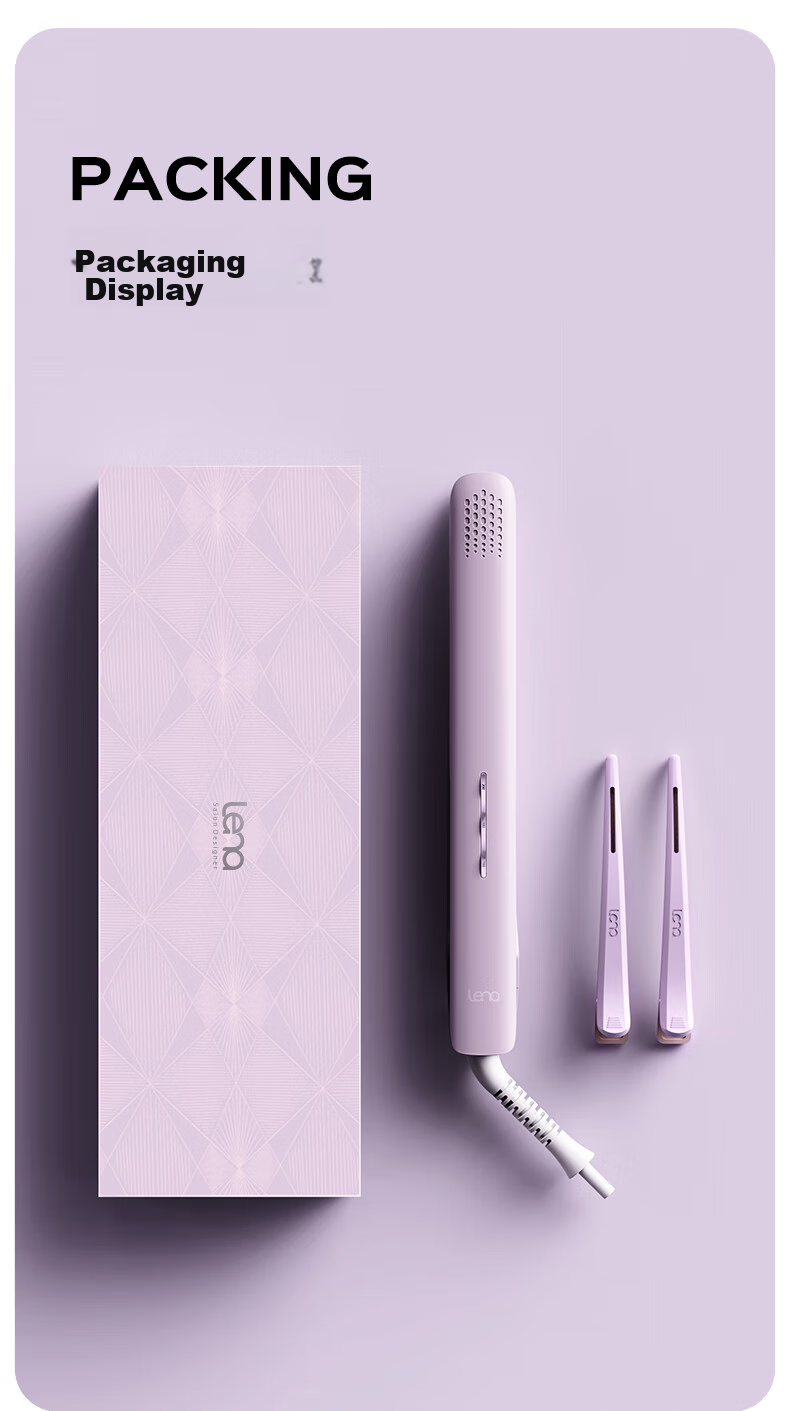 Lena Corn Hair Straightener, High Crown Negative Ion Hair Straightener, Mini Portable Root Lift for Men And Women, Travel-Friendly LN-W3 Gift 15