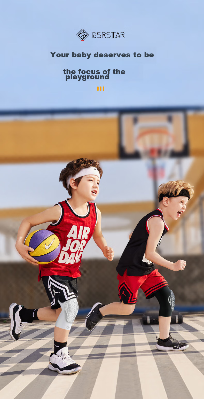 Bestray 5D FOM Children's Knee Pads, Basketball Anti-Fall Protective Gear, Sports Soccer Knee Protectors for Kids 5