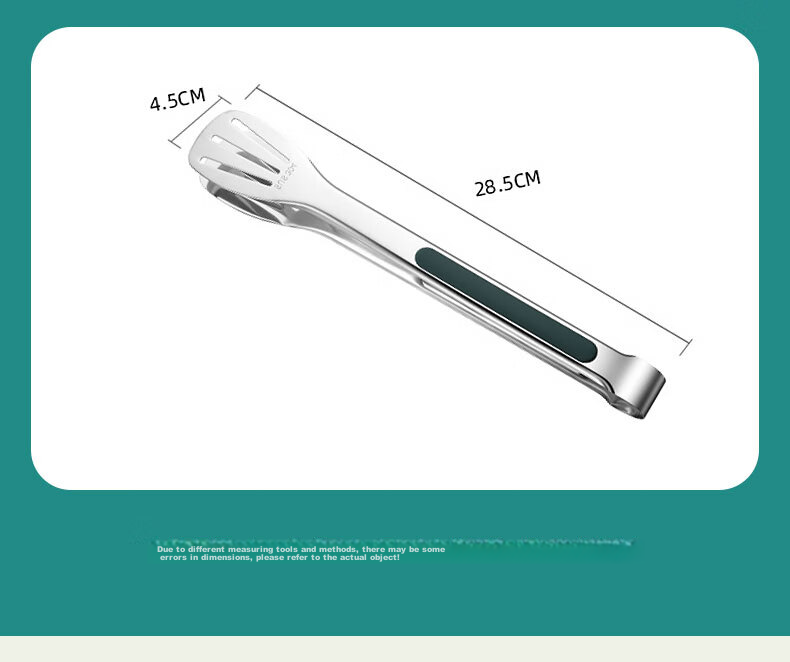 AOmeiyou 304 Stainless Steel Tongs, Multifunctional Food Tongs for Barbecue, Bread, Cake, Steak, Extended 12 Inches 10