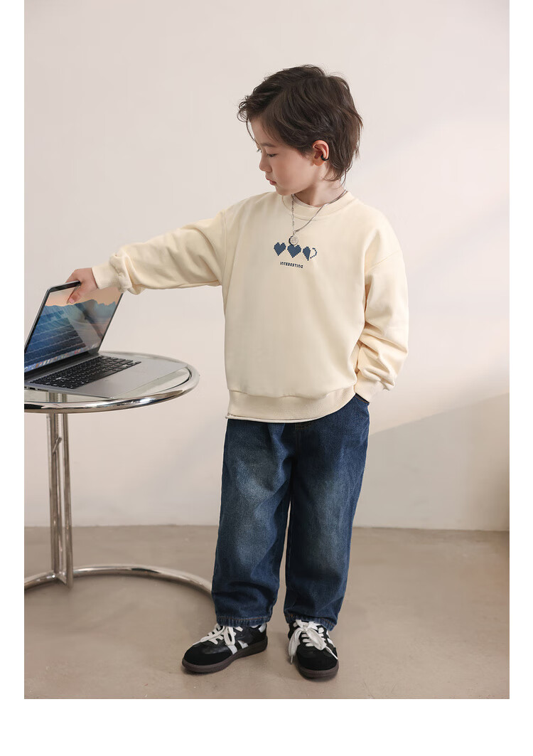 LUSON Chen Da Zhu Boys' Sweatshirt, 2025 Spring And Autumn New Style, Children's Casual Versatile Top, Trendy Children's Clothing 10