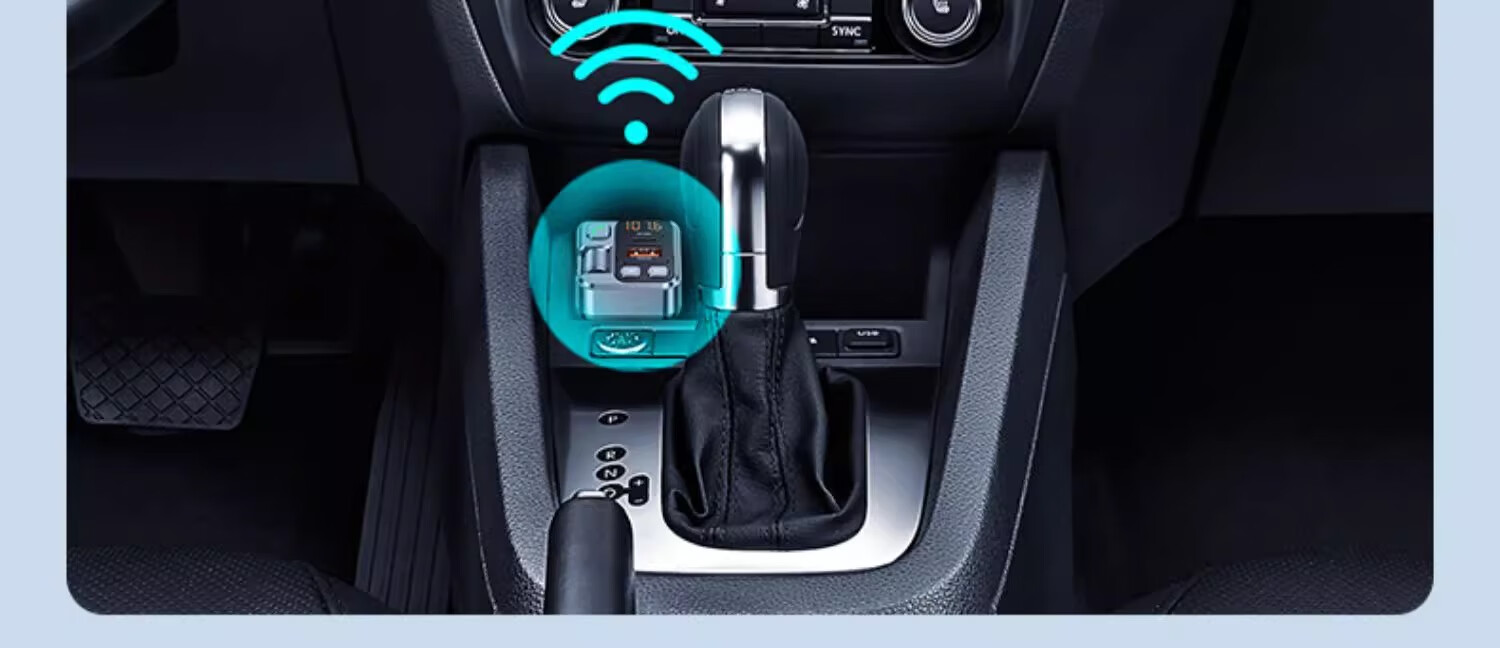 Beiteng Car MP3 FM Transmitter PD30W Fast Charging 2.4A, Bluetooth Hands-Free AUX Play, Car Charger T16 + Data Cable 21