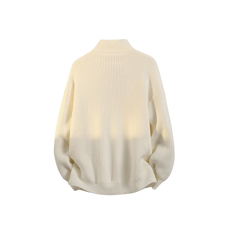 ROMON Men's Knitted Cardigan Sweater Autumn Winter Casual Loose Drop Shoulder Jacket Black 3XL 4