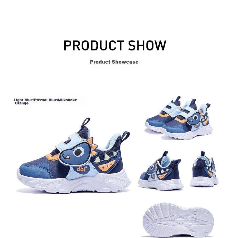 361° Children's Shoes, Toddler Walking Shoes for Spring, Boys And Girls Aged 1-3, Cartoon Baby Shoes, Black, Size 23 58