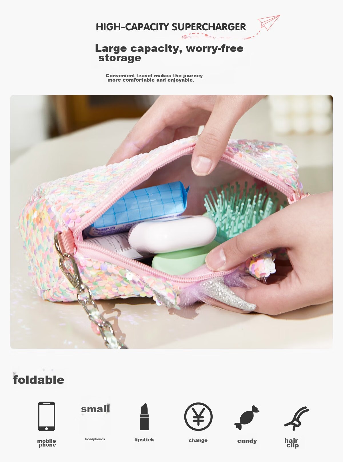 Liangpiandujiaoshou Crossbody Bag, Cute Fashionable Small Bag, Trendy Toy for Children, Girls' Handbag, Birthday Gift 6