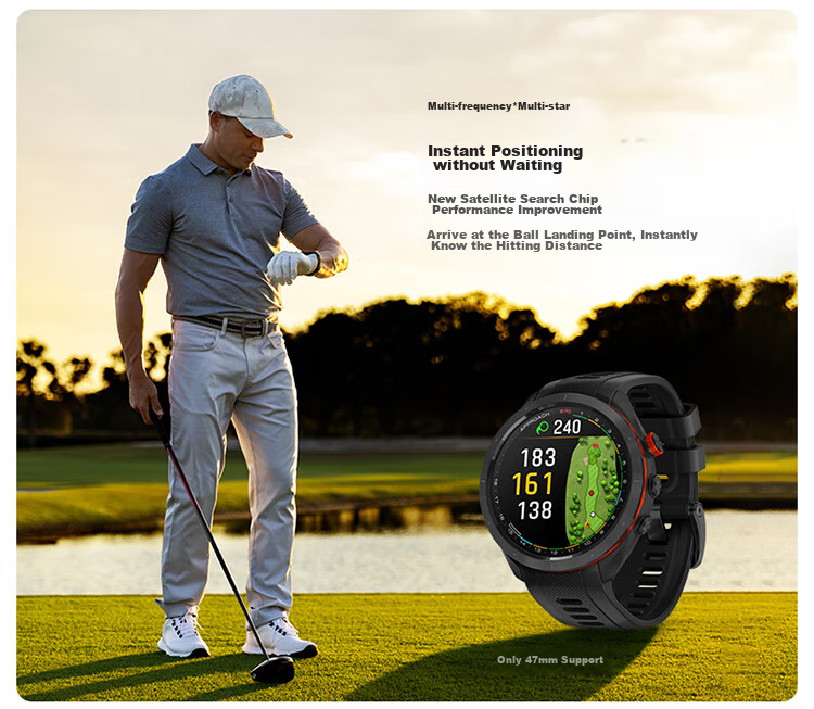 GARMIN Approach S70 Midnight Black Golf Heart Rate Running Outdoor Sports Smartwatch Birthday Gift 4