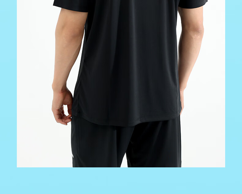 Li-Ning Vest Set, Summer Running Sports, Men's Quick-Dry Shirt, Fitness Breathable Training, Martial Arts Shorts, T-Shirt Two-Piece Set 34