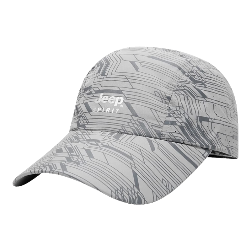 JEEP Men's Baseball Cap Duckbill Fashion Versatile Outdoor Sports Casual Hiking Hat A0297 Light Gray