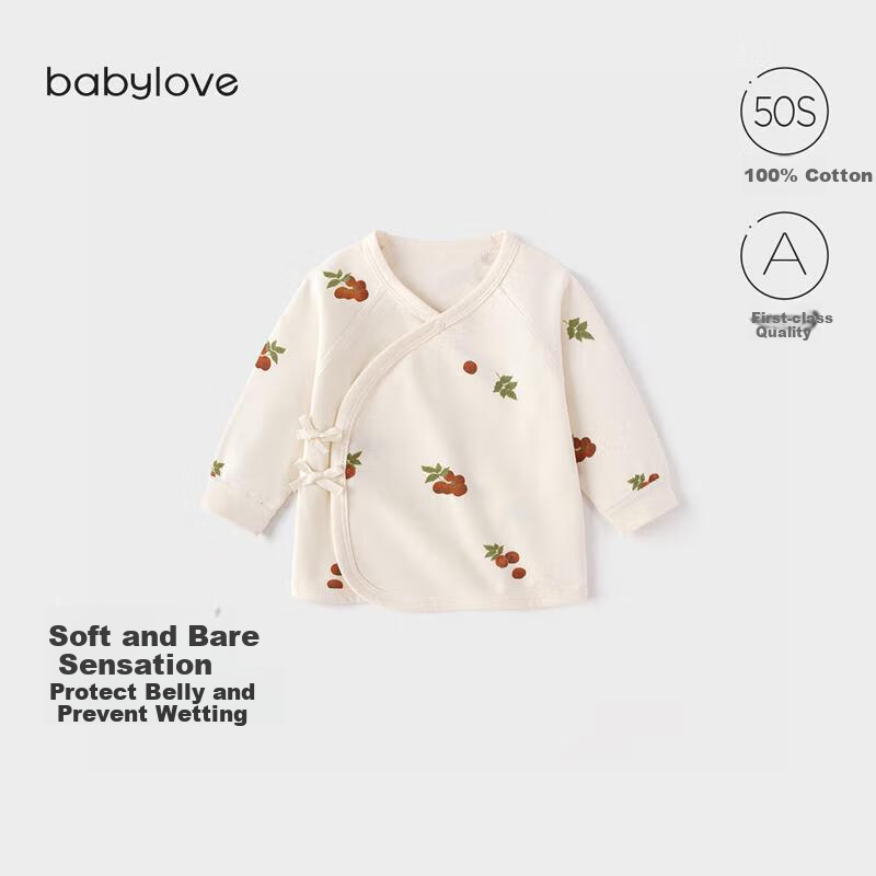 Babylove Newborn Half-Back Shirt Spring And Autumn Pure Cotton Top 0-6 Months Newborn Baby Monk Robe Infant Clothing