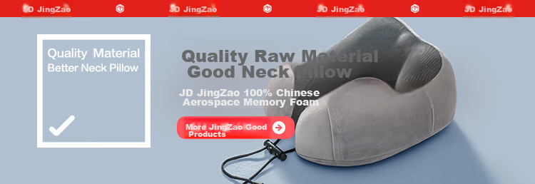 JD Original Pure Thai Imported 94% Natural Latex U-Shaped Pillow, Pure Cotton Multifunctional Travel Neck Pillow, Dark Gray 1