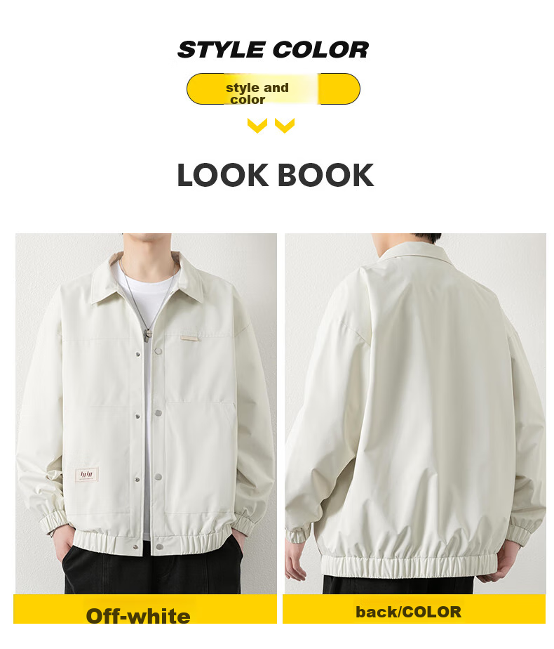 Dingfengbaoluo Men's Jacket, Summer Casual Versatile Lapel Loose Trendy Workwear Retro Coat, 2303 Khaki Color M 7