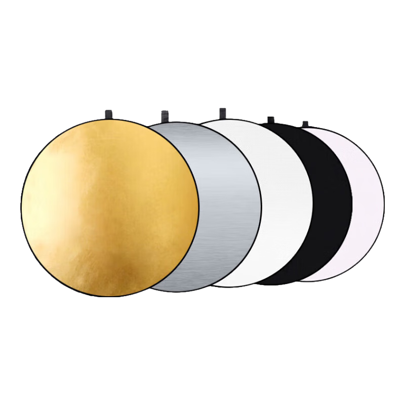 Dipuer 60CM Five-In Reflector, Portable Fill Light for Live Streaming And Photography, Foldable Softbox, Outdoor Photography Light Modelling Board, Lighting Accessory