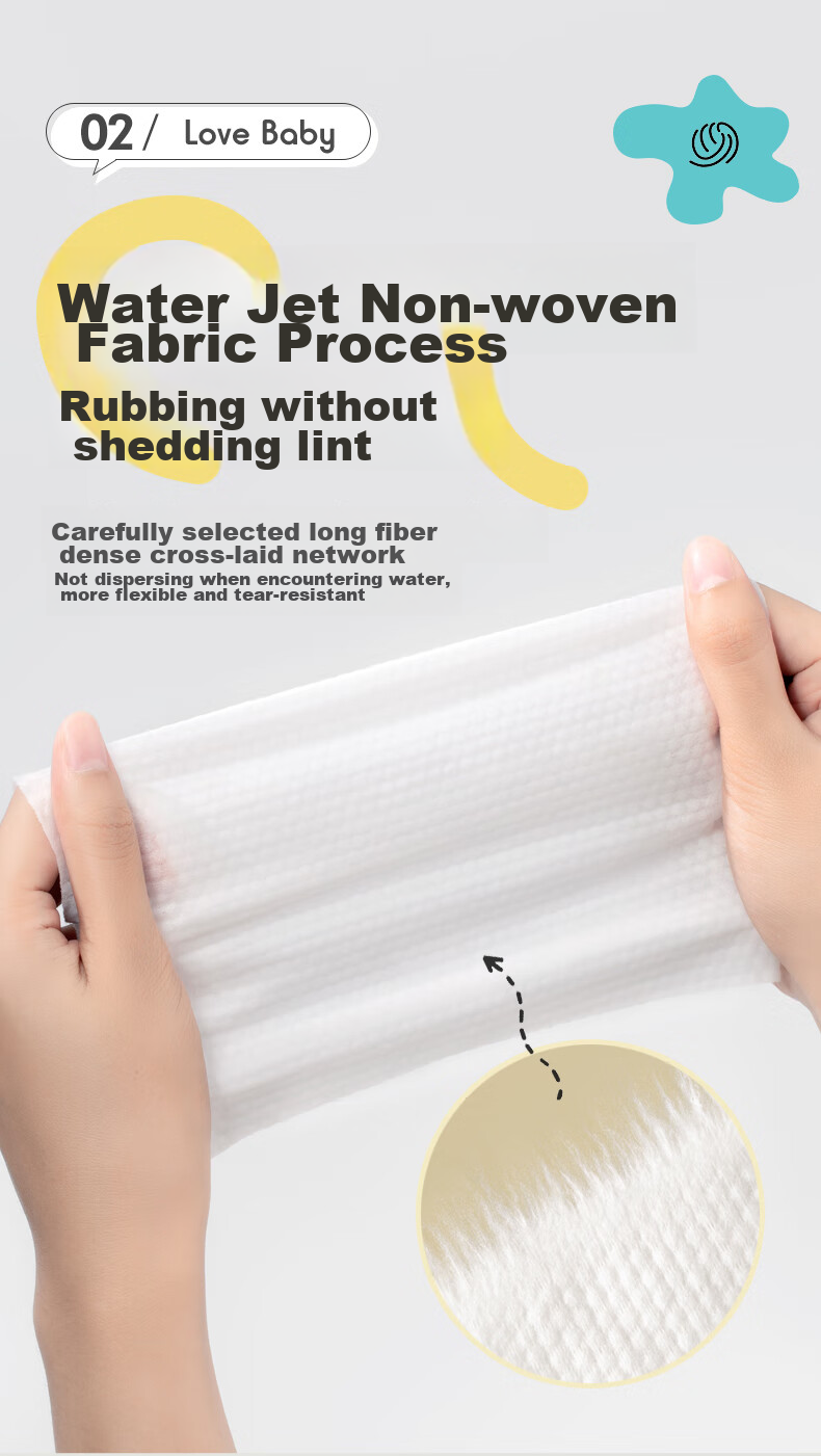 Kaili Baby Soft Wipes, Dual-Use Wet And Dry Wipes, Disposable Face Towels, 10 Sheets 5