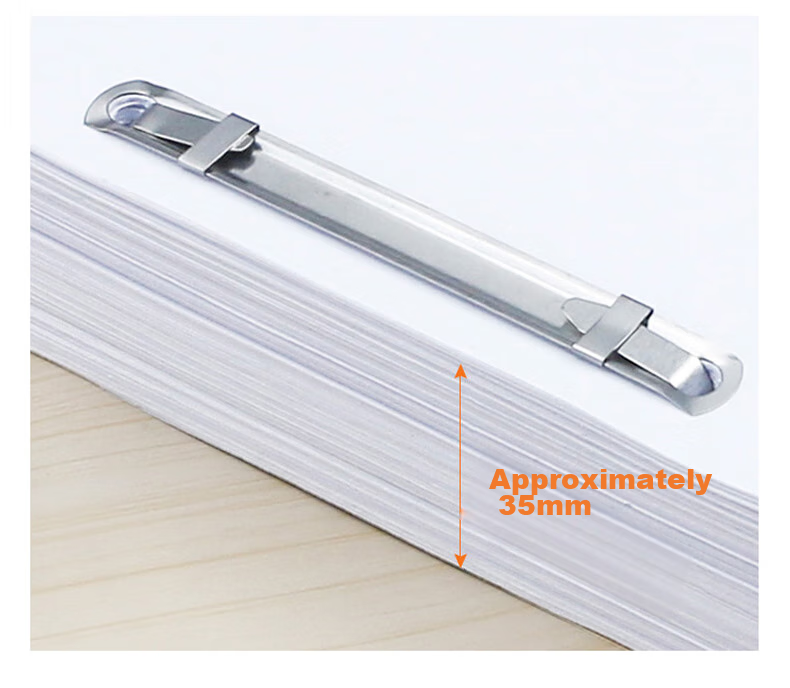 KW-Trio Atomic Clamp, Rust-Proof Binding Clip, Metal Iron Two-Hole Clamp, Document Binding Clip, Hole Distance 80mm, Hole Puncher Accessories 8