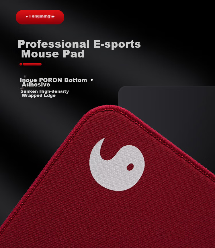 PHOENIX CHIRP Series Acer Gaming Mouse Pad, Large Size, Smooth for FPS Gaming, Iwata Poron Mouse Pad, CSGO Butterfly Studio Design, Jade Hook, Red, 490*420*4 1