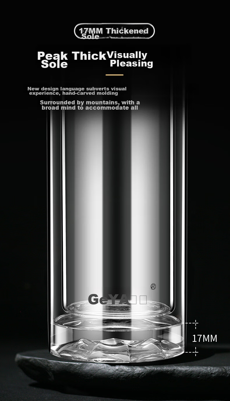 GEYA Double-Layer Glass Cup for Men, High-End Business Glass Tea Cup, Water Glass, Tea Infuser Cup, Gift Customizatio 5