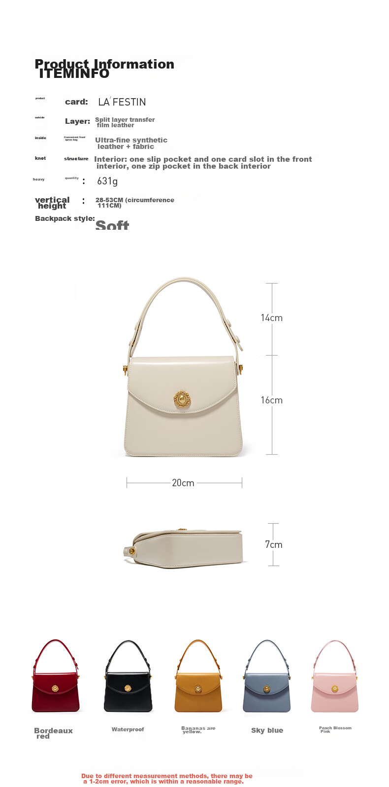 La Festin Handbag, 2026 New Style Sugar Cube Bag, Underarm Red Wedding Bride Tote Small Square Bag, Birthday Gift for Wome 13