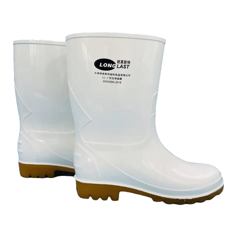 LONGLAST (LONG LAST) Extra White Oil-Resistant Boots, Low-Cut Non-Slip Waterproof Shoes Rain Boots, Acid And Alkali Resistant Chef Food Hygiene Boots for Men And Women, Size 43