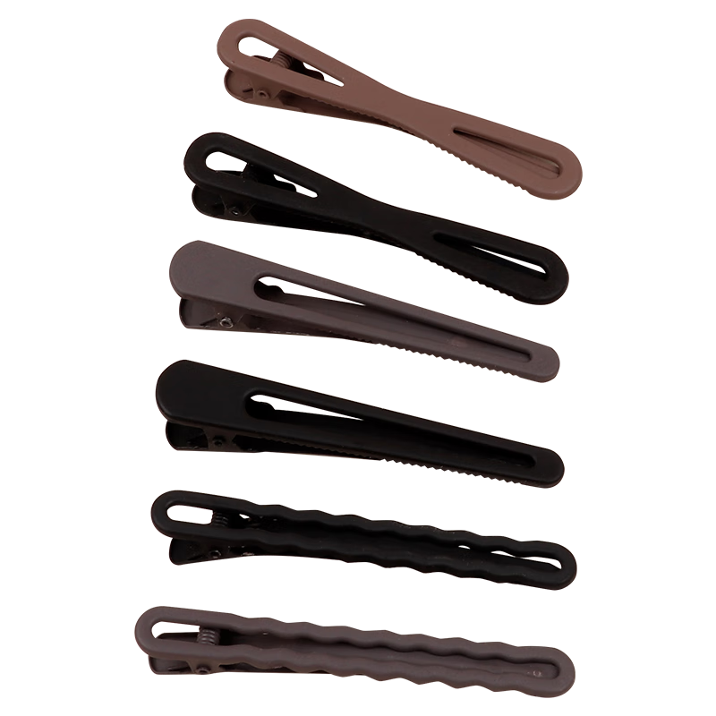 Meifuyu Hair Clips, Straight Barrettes, 6-Piece Set, Hairpins for Side Bangs And Back of Head, Bangs Clips, Duck-Bill Clips MF8831