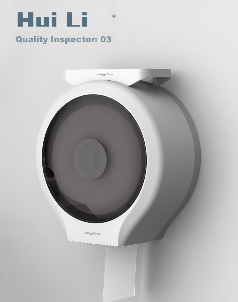 Interhasa! E51021 Large Roll Paper Box Wall-Mounted Toilet Tissue Dispenser Commercial Large Paper Roll Holder Paper Rack No Drilling Required 7