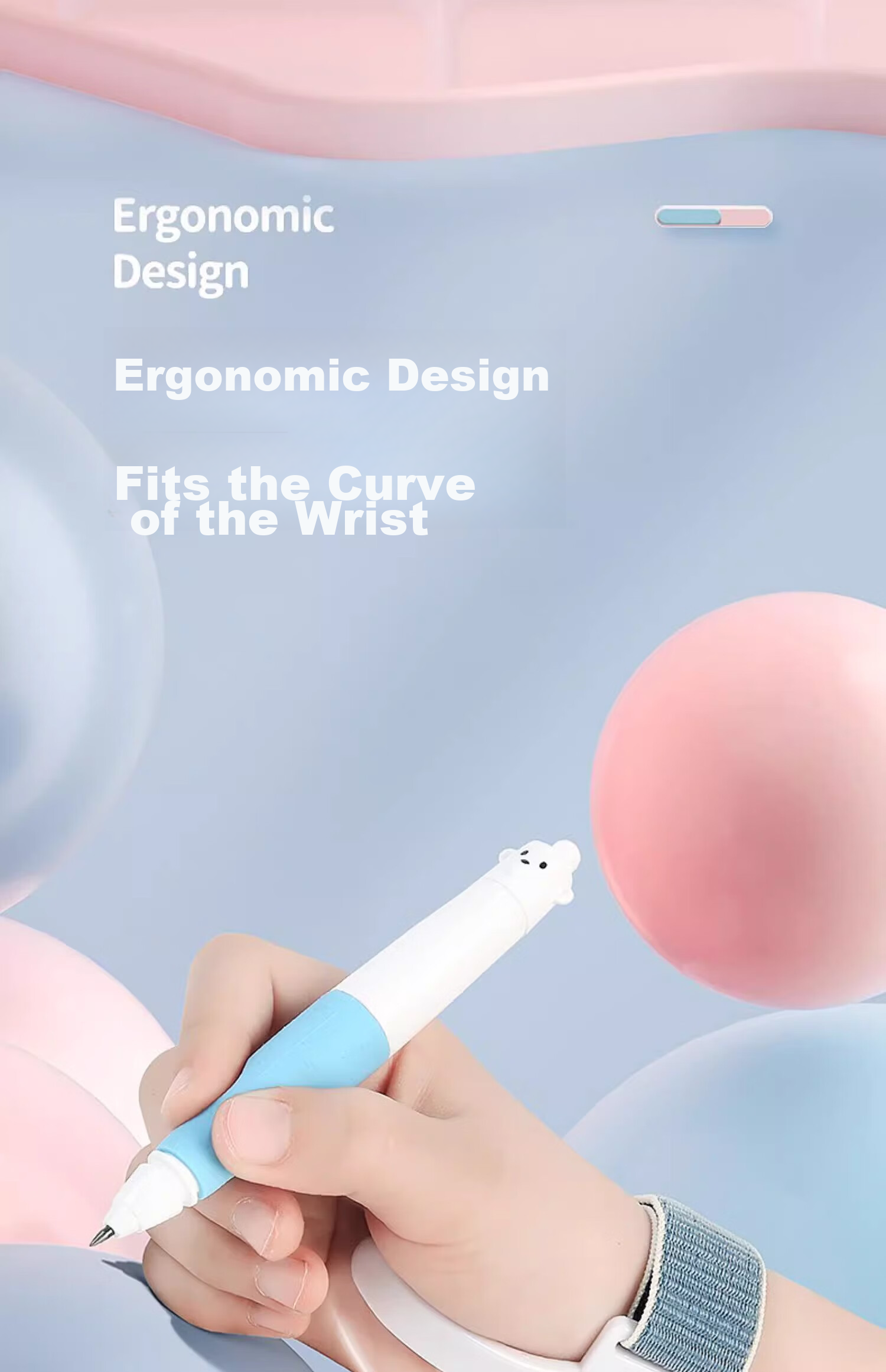 Wusheng Anti-Inward Hooking Wrist Corrector, Pen Grip Posture Hand Wrist Children's Writing Anti-Inward Hooking Fixator, Kindergarten Elementary School Beginner Pen-Handling Writing Correction Device, Anti-Hook Wrist Strap Miracle Tool Pen Control Training 11
