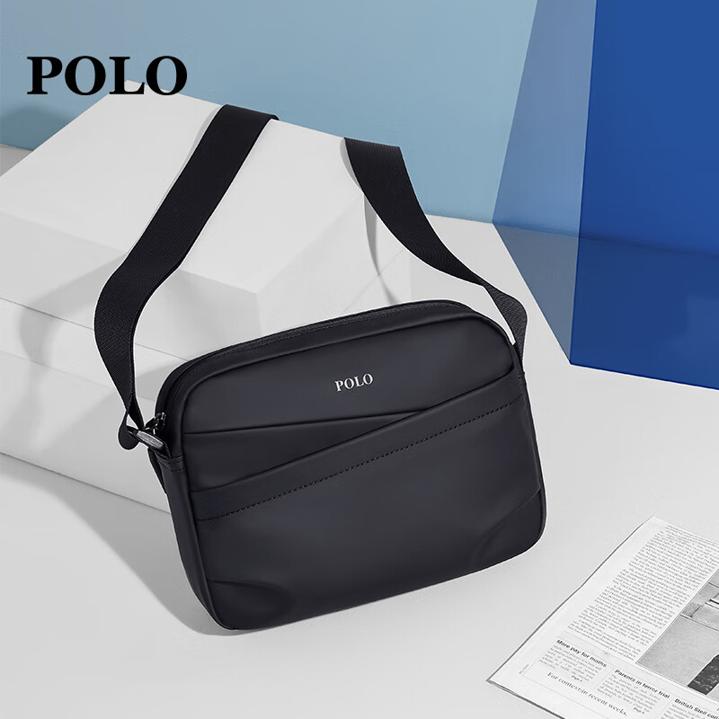 POLO Shoulder Bag, Men's Casual Crossbody Bag, Sports Satchel, Vertical Style IPad Bag for Men, Commuter Large Capacity Phone Bag