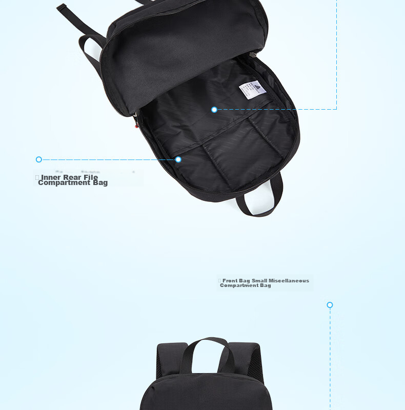 PEAK Sports Backpack for Men, Commuter Lightweight Small Bag, Water-Resistant Outdoor Travel Portable Small Backpack DB143120 8