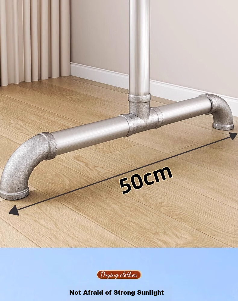 Baoyouni Floor-Standing Clothes Drying Rack with Water Pipe, Customizable Hanger for Indoor And Balcony Use, Detachable Thickened Steel Pipe, 32 Tubes 9