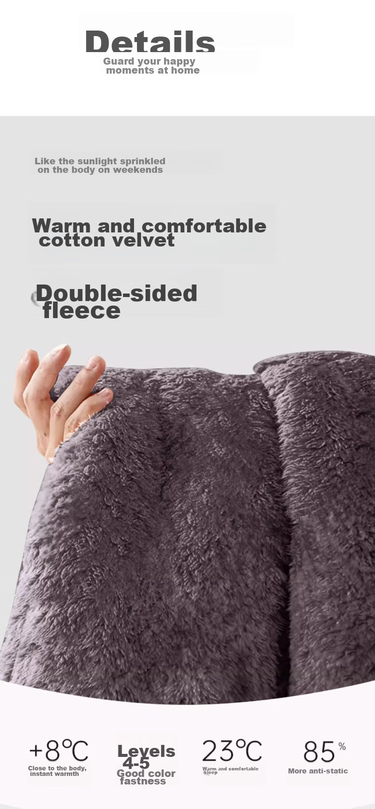 LangSha Men's Pajamas, Winter Flannel Lined Thickened Wearable Loungewear, Two-Piece Set, Warm Outfit 5