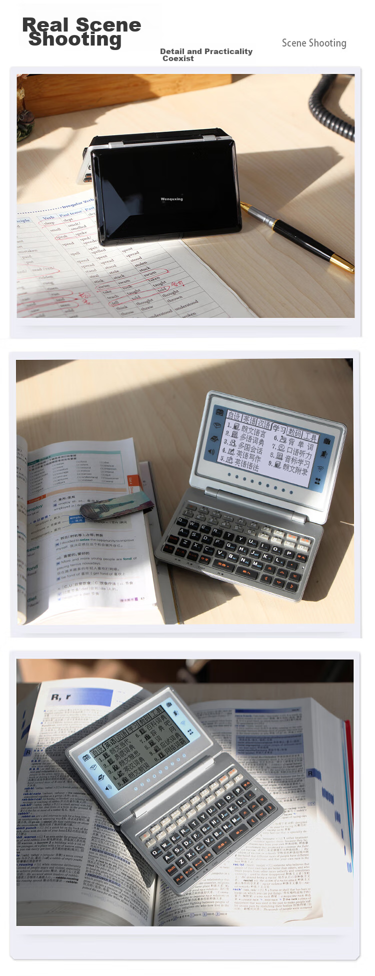 Wenquxing Electronic Dictionary E9S, No Internet Connection, No Games, English-Chinese And Chinese-English Bilingual, for Primary, Middle, High School And College Students, CET-4 And CET-6 Exam Preparation, Updated Vocabulary List, Black 14