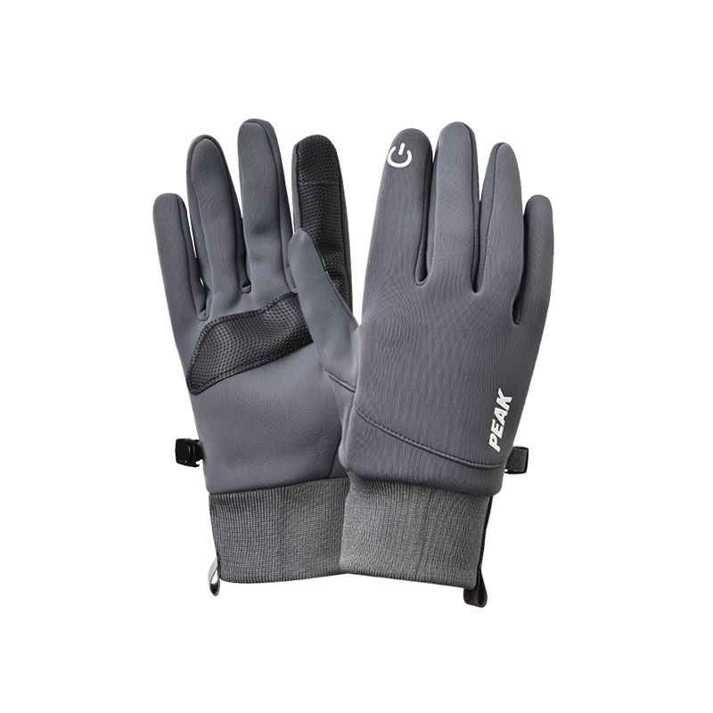 Pike Cycling Gloves for Men And Women, Autumn And Winter Waterproof Mountain Bike Warm Outdoor Sports Hiking Non-Slip Touchscreen Compatible, Gray