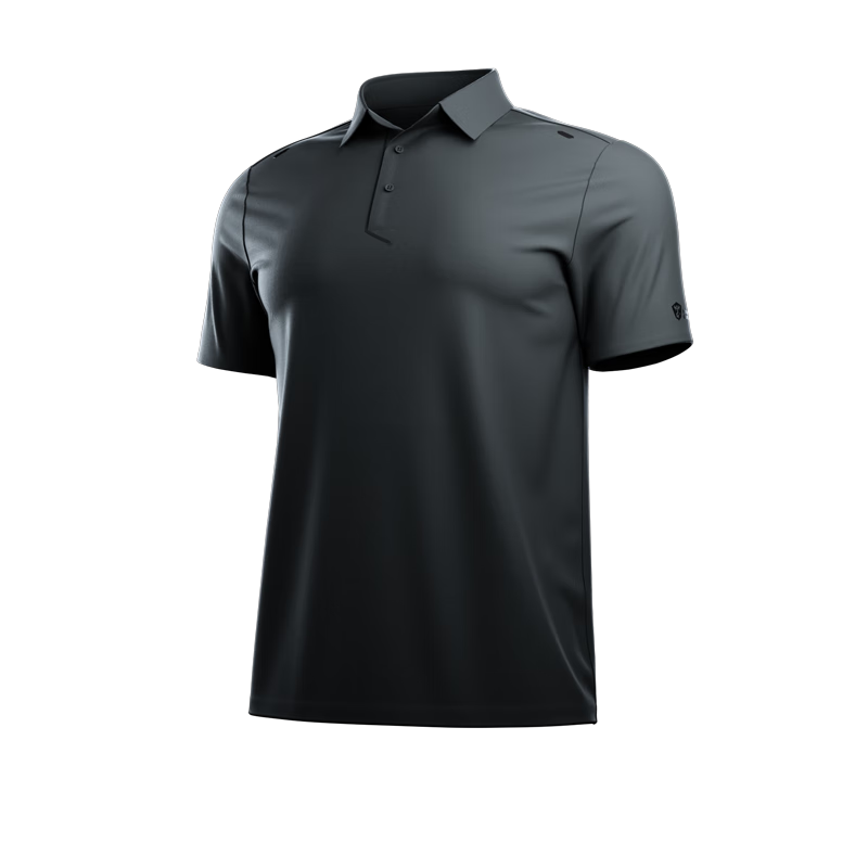 Monster Guardians Men's Summer Versatile Short-Sleeve Polo Shirt, Fitness Training Slim-Fit T-Shirt, GreyGreen, Size L