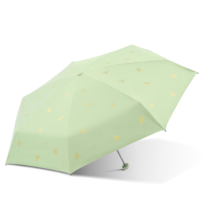 Paradise Umbrella UV Protection Folding Sun and Rain Umbrella Black Coating Anti-UV Sunscreen Printed Umbrella Avocado Green
