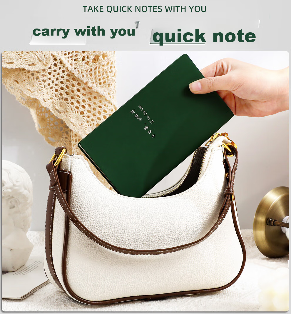 Zuolanzhe Daily Planner A6 Schedule Book, Daily Task List, Portable Self-Discipline Check-In Book, High-Quality Notebook, Time Management Efficiency Manual, Journal, Customizable, Dark Gree 3