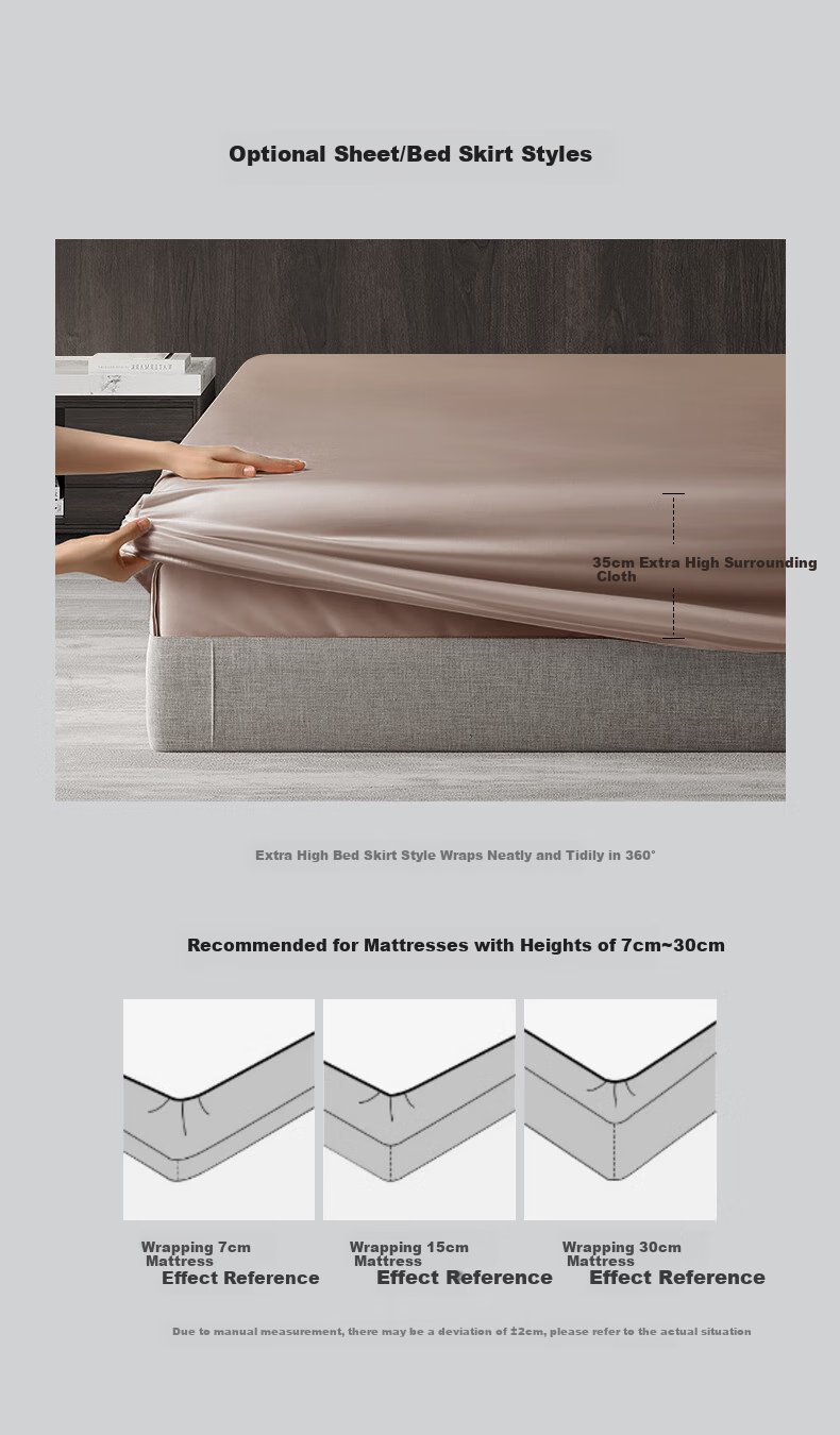 Canasin Egyptian Cotton High-End Four-Piece Bedding Set with Fitted Sheet, 100% Pure Cotton Bedding, Soft Misty Pink, for 1.8-Meter Bed 1
